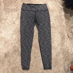 Victoria Sport Knockout Tights Leggings Grey Black Stripe